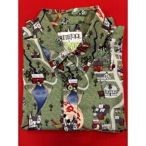 RSVLTS Beetlejuice "The Town Map" Kunuflex Shirt - Size Large - EUC - Sold Out